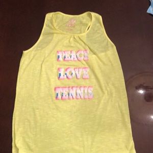 Lucky in love tennis tank size XL 16